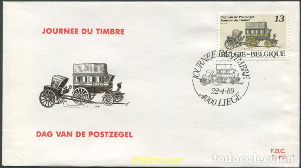 Sellos: 407437 MNH BELGICA 1989 DIA DEL SELLO