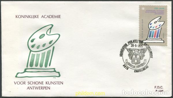 Sellos: 407438 MNH BELGICA 1989 325 ANIVERSARIO DE LA REAL ACADEMIA DE BELLAS ARTES DE AMBERES