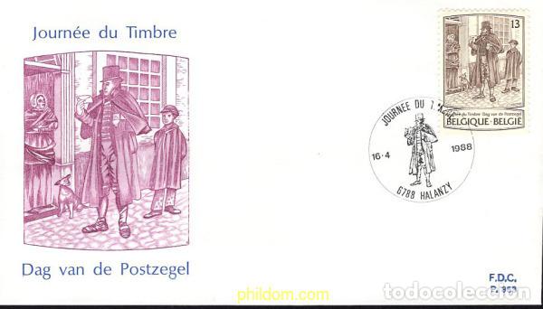 Sellos: 407443 MNH BELGICA 1988 DIA DEL SELLO