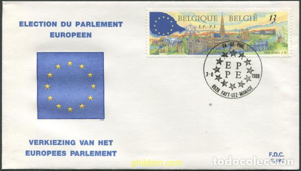 Sellos: 407440 MNH BELGICA 1989 TERCERAS ELECCIONES AL PARLAMENTO EUROPEO