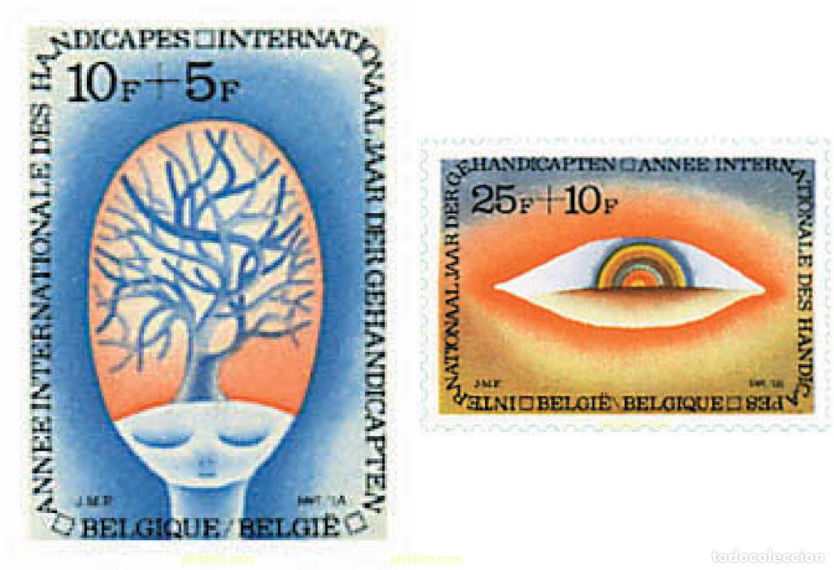 Sellos: 85187 MNH BELGICA 1981 A&Ntilde;O INTERNACIONAL DE LOS MINUSVALIDOS