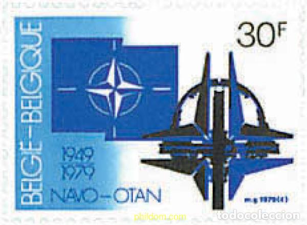 Sellos: 84558 MNH BELGICA 1979 30 ANIVERSARIO DE LA FIRMA DEL TRATADO DEL ATLANTICO NORTE