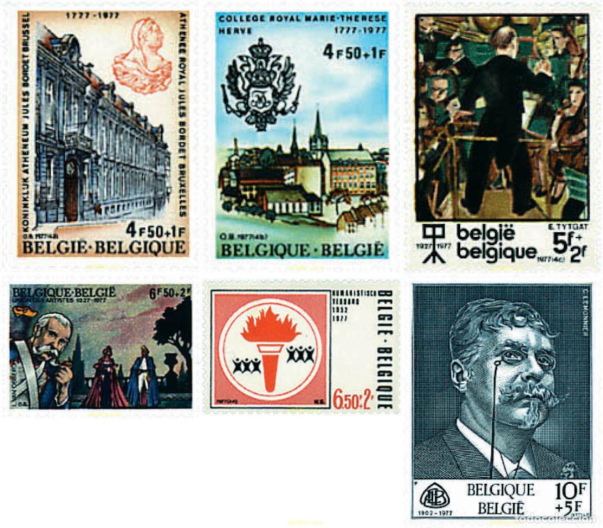Selos: 84943 MNH BELGICA 1977 PRO OBRAS CULTURALES