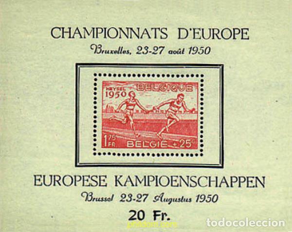 Timbres: 86920 MNH BELGICA 1950 CAMPEONATOS DE EUROPA DE ATLETISMO EN BRUSELAS