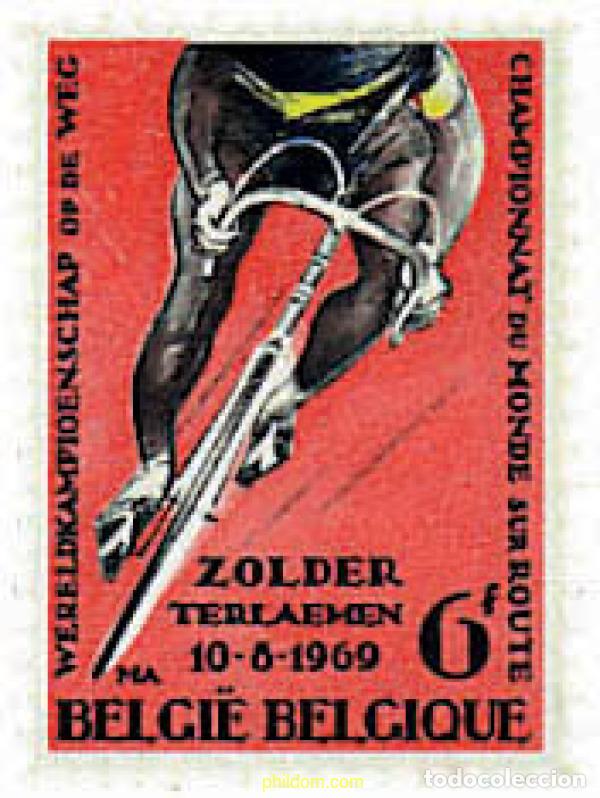 Timbres: 229677 HINGED BELGICA 1969 CAMPEONATO MUNDIAL DE CICLISMO