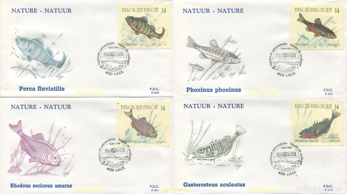 Sellos: 544164 MNH BELGICA 1990 PECES DE AGUA DULCE