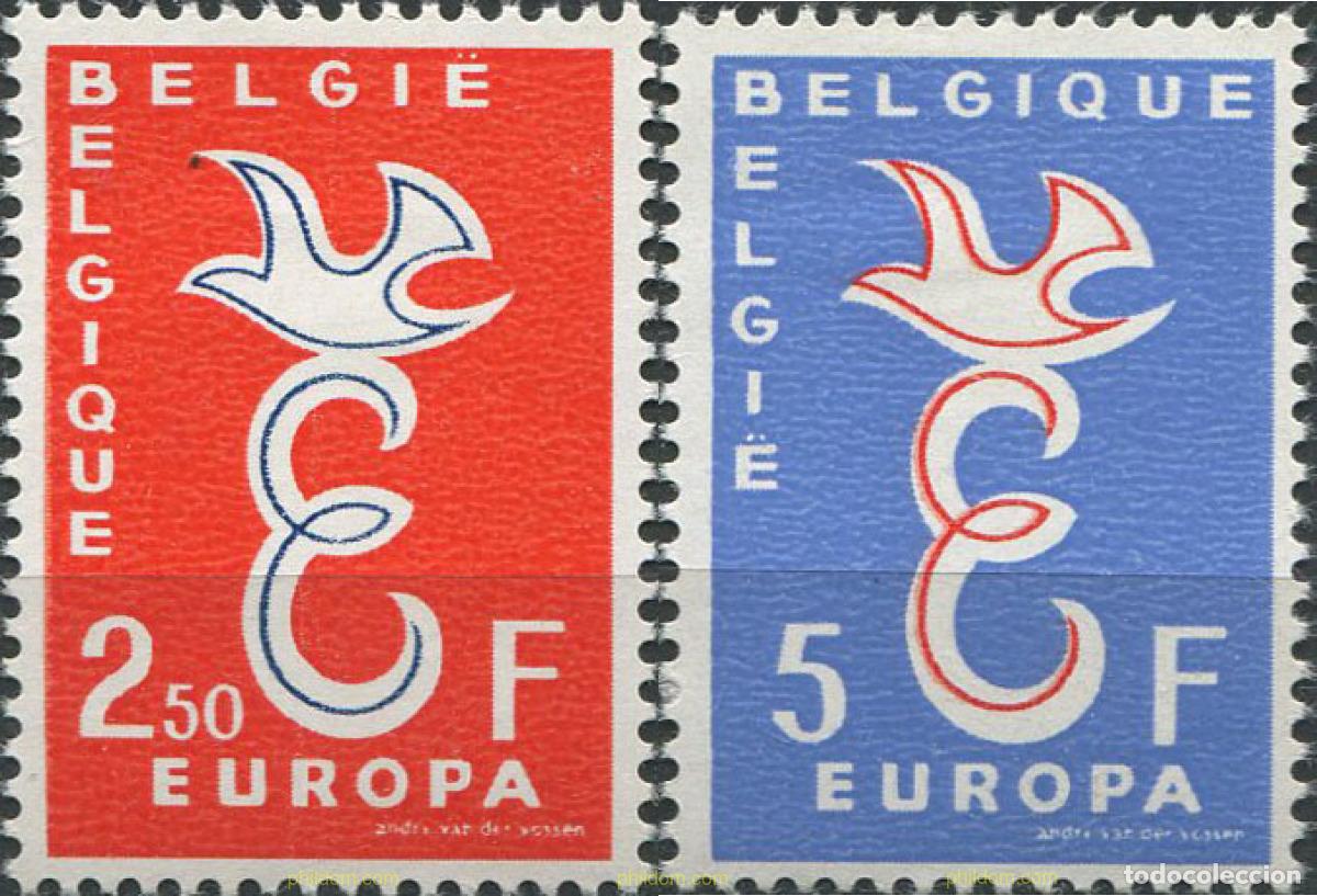 Sellos: 669672 HINGED BELGICA 1958 EUROPA CEPT. AL SERVICIO DE LA IDEA EUROPEISTA