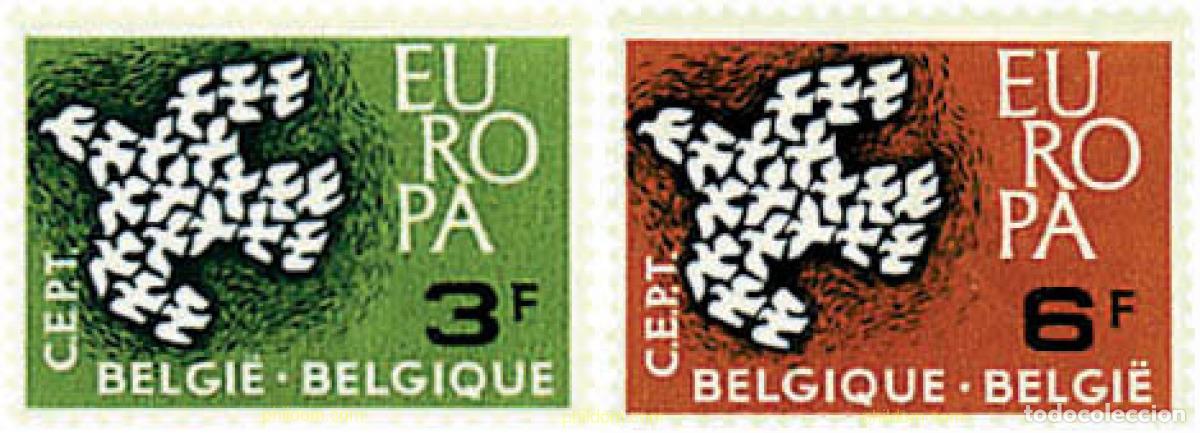 Sellos: 85917 MNH BELGICA 1961 EUROPA CEPT. PALOMA