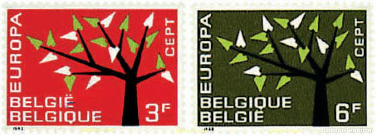 Sellos: 85918 MNH BELGICA 1962 EUROPA CEPT. ARBOL CON 19 HOJAS