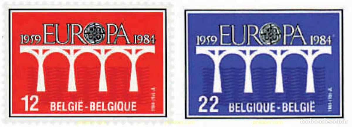 Sellos: 85939 MNH BELGICA 1984 EUROPA CEPT. 25 ANIVERSARIO DE LA CEPT