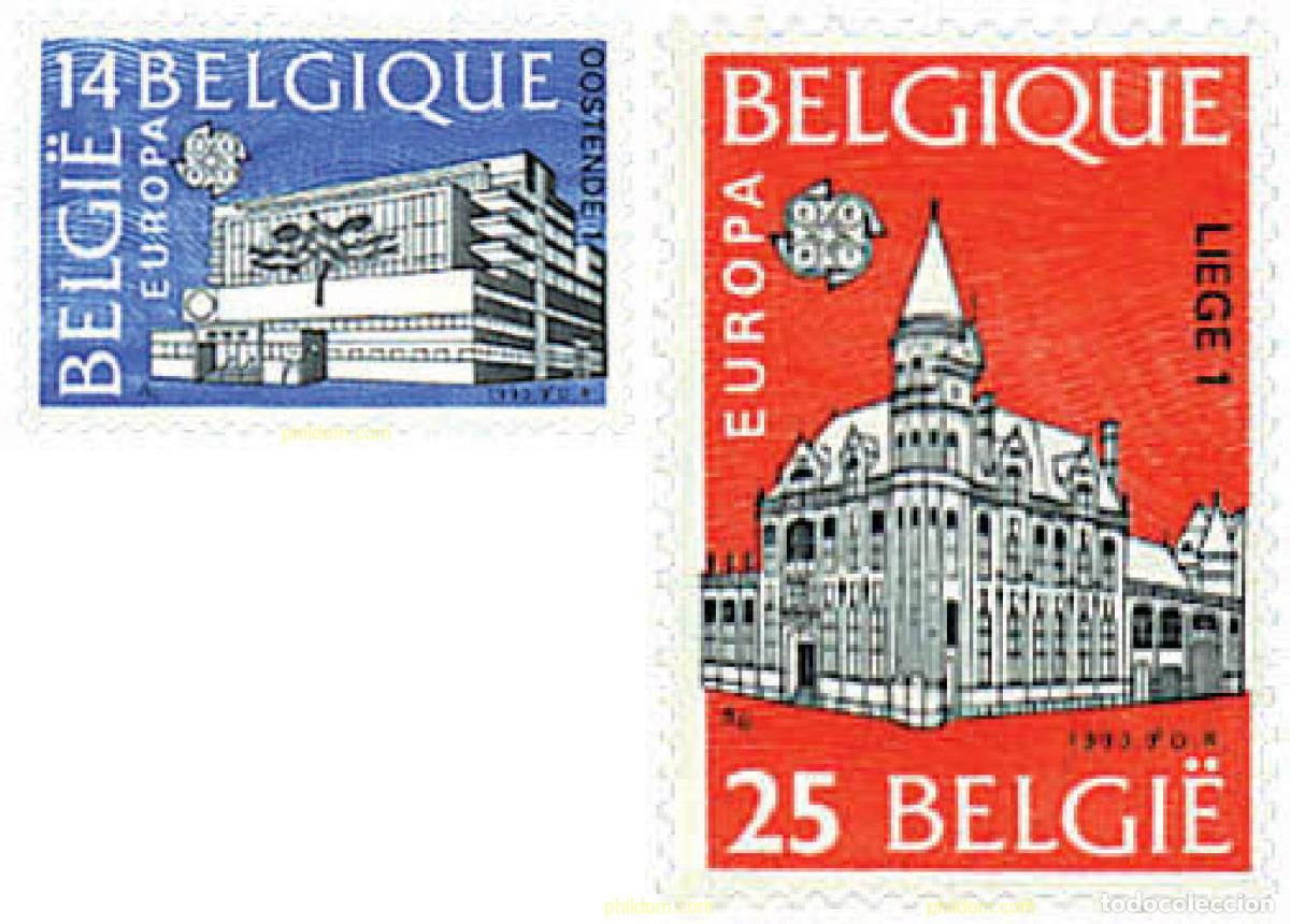 Sellos: 85975 MNH BELGICA 1990 EUROPA CEPT. OFICINAS POSTALES