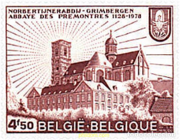 Sellos: 84539 MNH BELGICA 1978 850 ANIVERSARIO DE LA FUNDACION DE LA ABADIA DE LOS PREMONTRATENSES