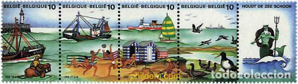 Sellos: 4859 MNH BELGICA 1988 EL MAR