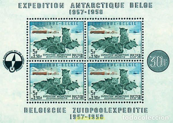 Sellos: 87047 MNH BELGICA 1957 EXPEDICION BELGA A LA ANTARTIDA 1957-58
