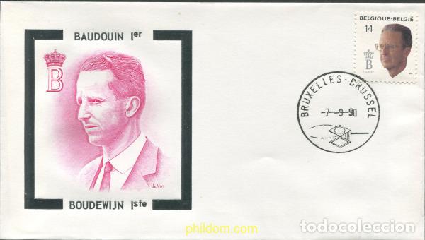 Sellos: 407417 MNH BELGICA 1990 REY BALDUINO - Foto 1