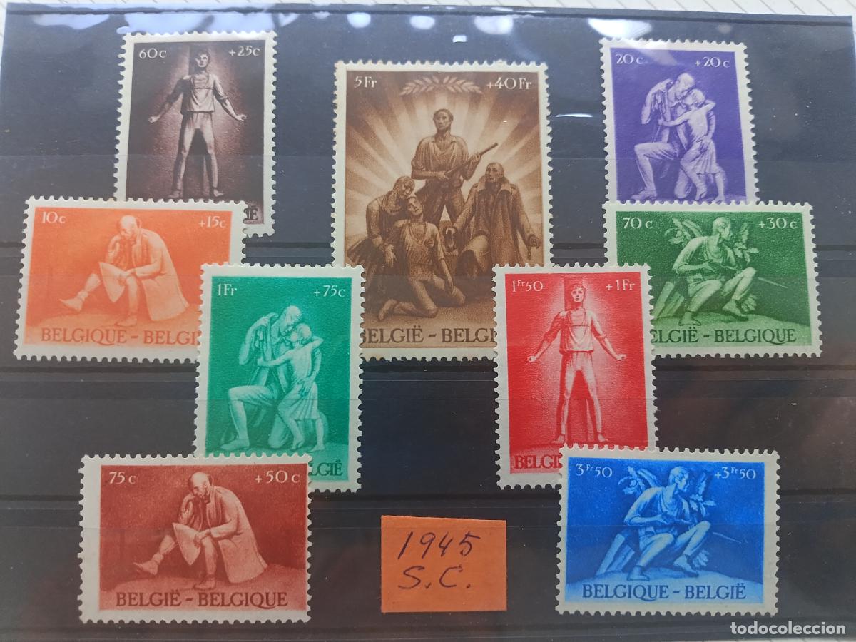 Sellos: B&eacute;lgica. Lote de sellos, 1945
