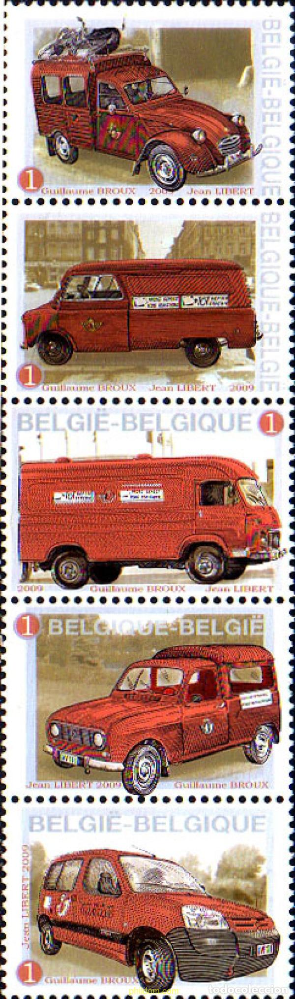 Sellos: 235552 MNH BELGICA 2009 VEHICULOS POSTALES A TRAVES DEL TIEMPO