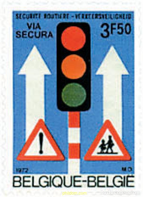 Sellos: 84411 MNH BELGICA 1972 SEGURIDAD VIAL