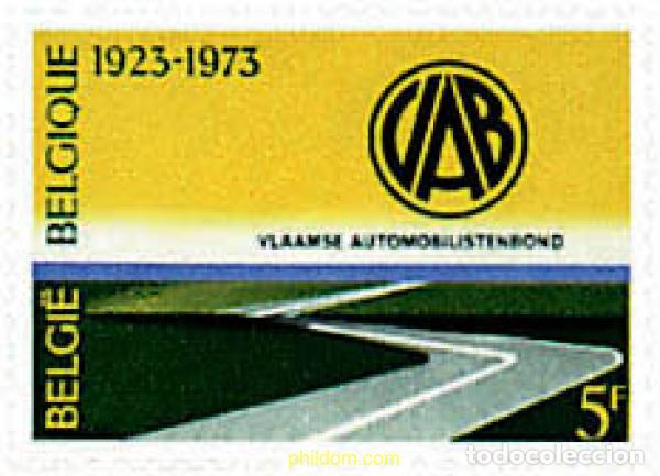 Sellos: 84455 MNH BELGICA 1973 50 ANIVERSARIO DEL VLAAMSE AUTOMOVIL CLUB
