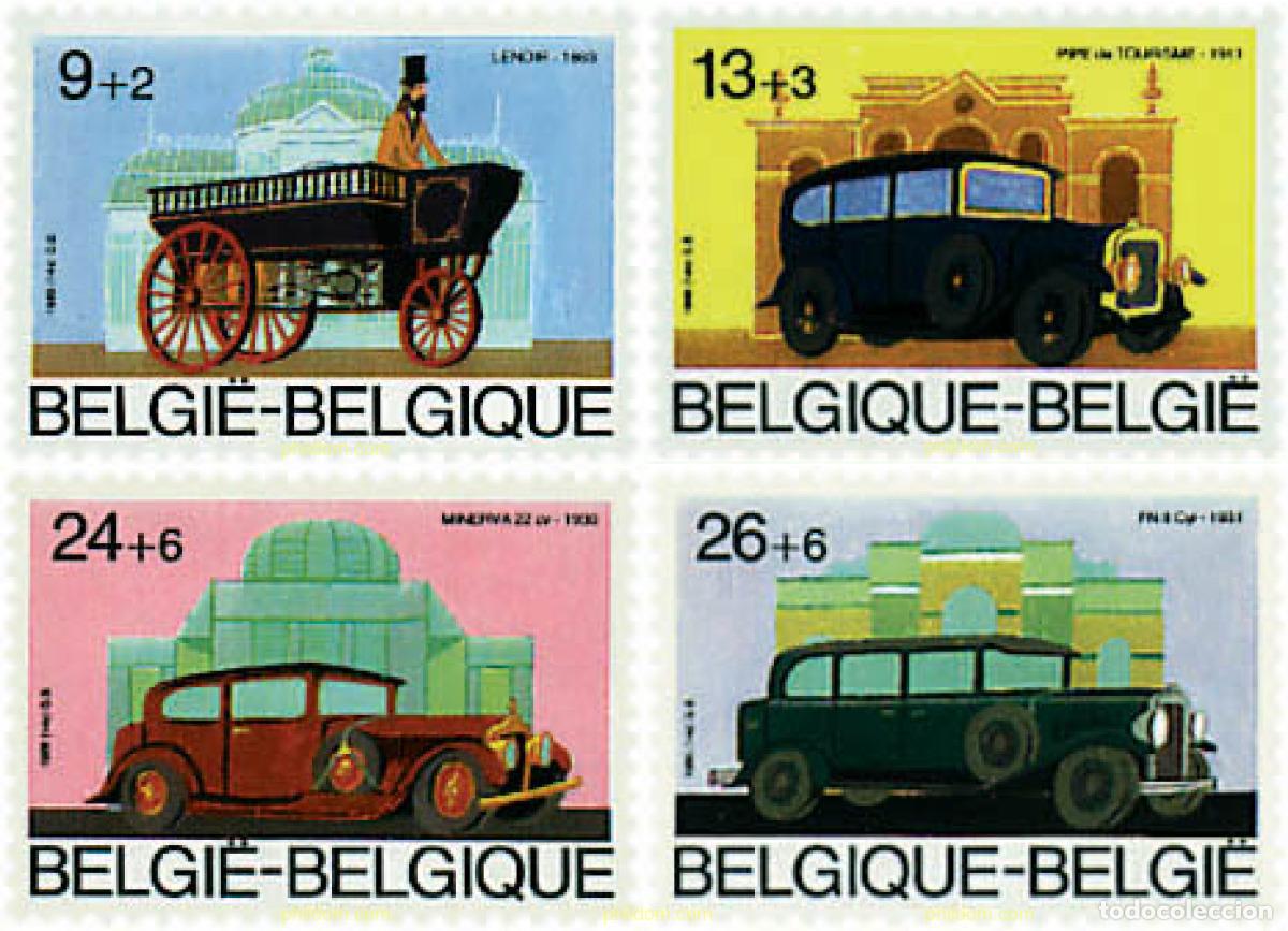 Sellos: 85387 MNH BELGICA 1986 PRO SOLIDARIDAD. COCHES BELGAS ANTIGUOS