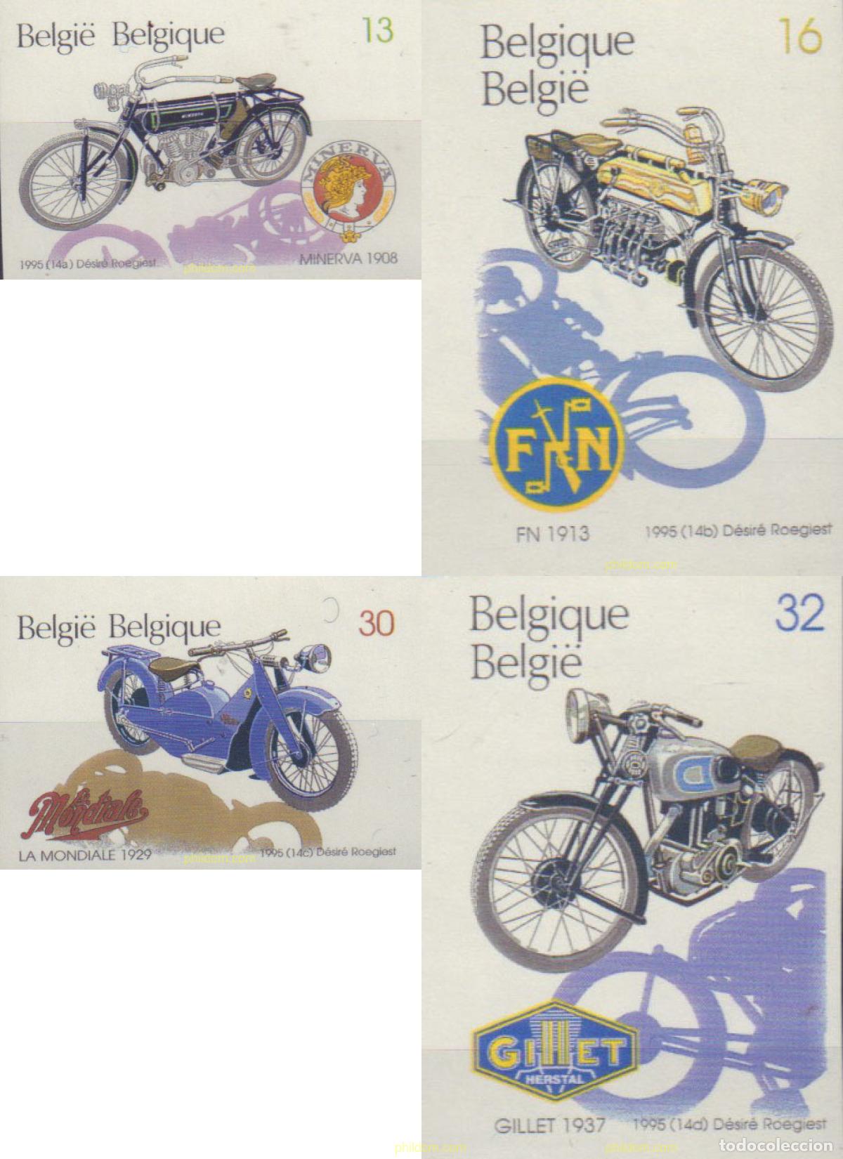 Sellos: 19133 MNH BELGICA 1995 MOTOCICLETAS BELGAS ANTIGUAS