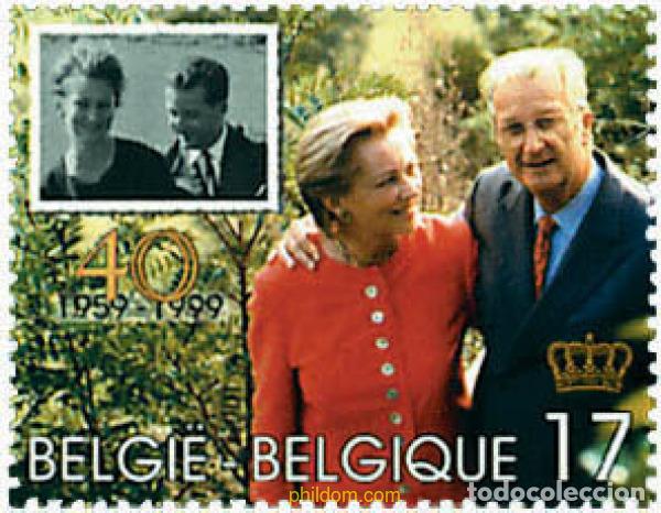 Sellos: 86128 MNH BELGICA 1999 40 A&Ntilde;OS DE LA BODA REAL