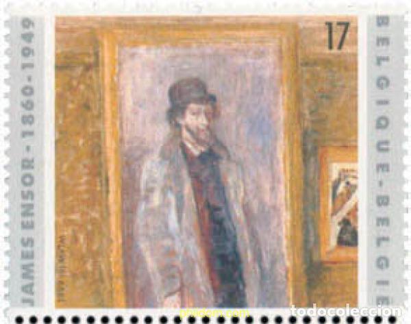 Sellos: 85377 MNH BELGICA 1999 50 ANIVERSARIO DE LA MUERTE DEL PINTOR JAMES ENSOR