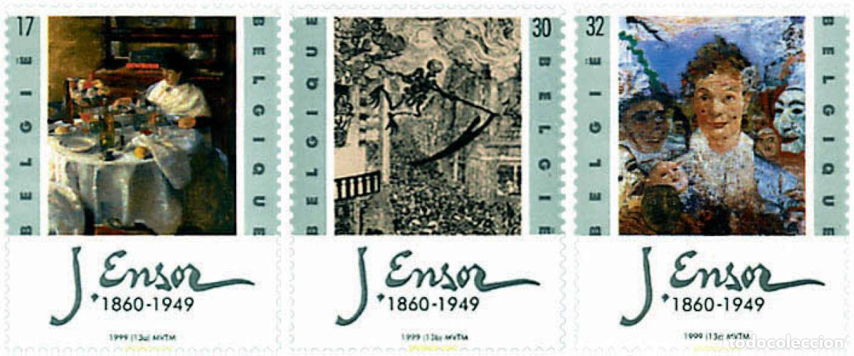 Sellos: 85379 MNH BELGICA 1999 50 ANIVERSARIO DE LA MUERTE DEL PINTOR JAMES ENSOR