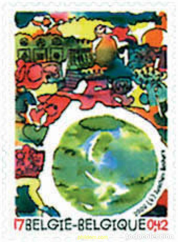 Sellos: 87353 MNH BELGICA 2000 DIBUJO INFANTIL SOBRE EL FUTURO