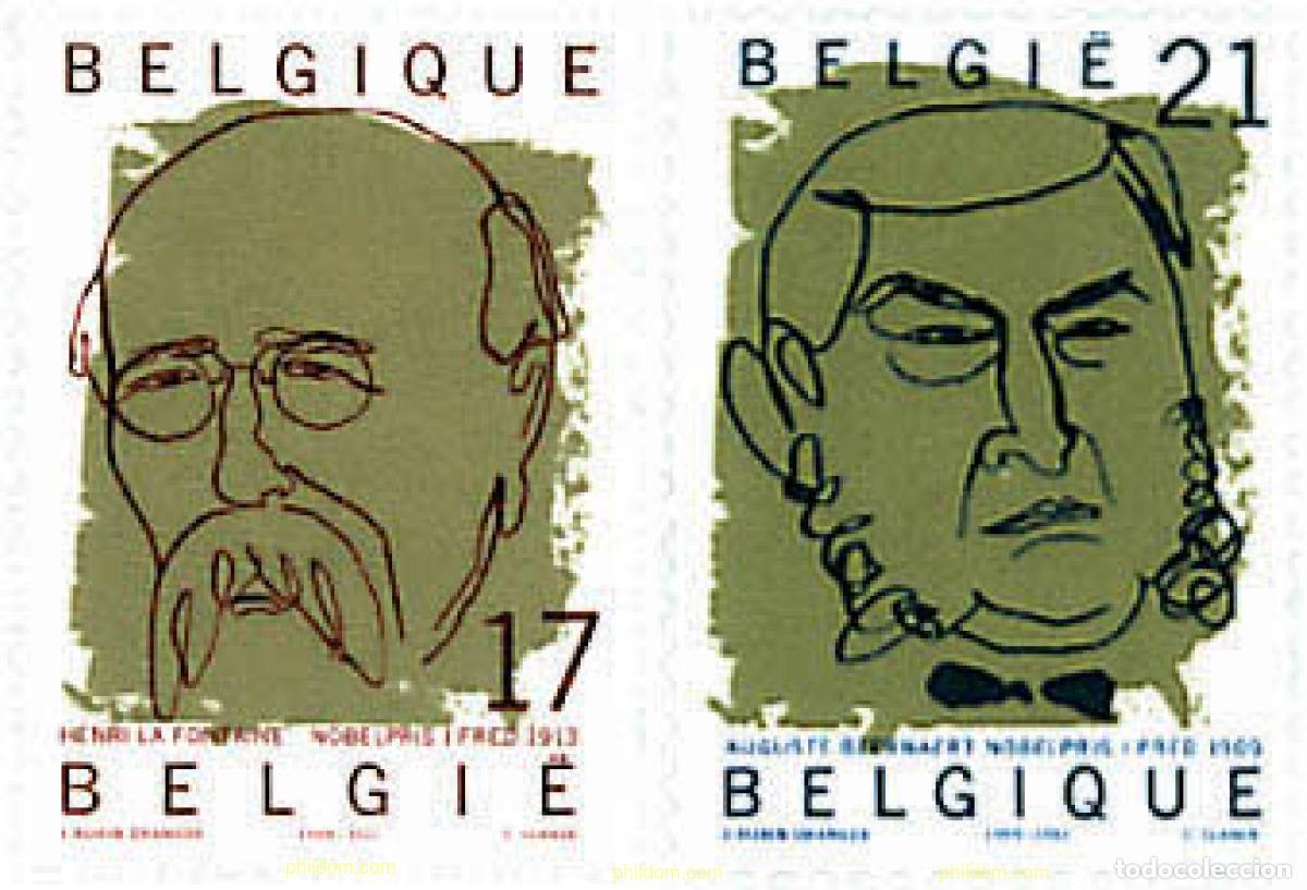 Sellos: 86129 MNH BELGICA 1999 PREMIOS NOBEL DE LA PAZ