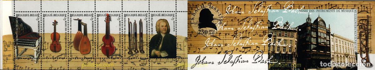 Sellos: 2610 MNH BELGICA 2000 INAUGURACION DEL MUSEO DE INSTRUMENTOS DE MUSICA Y 250 ANIVERSARIO DE LA MUER