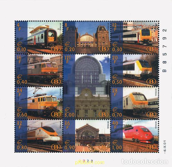 Sellos: 158945 MNH BELGICA 2001 TRENES