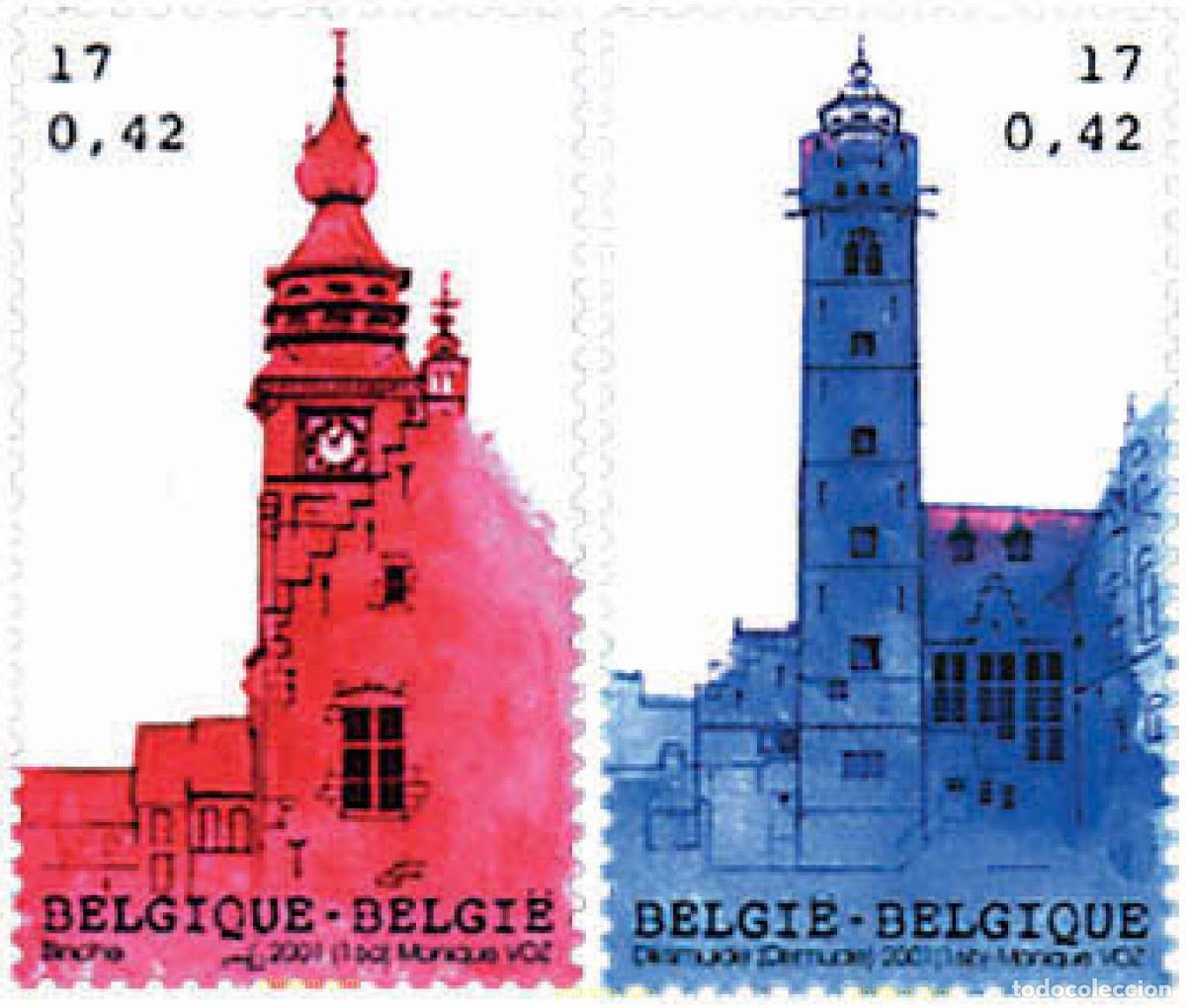 Sellos: 87402 MNH BELGICA 2001 TURISMO. CAMPANARIOS
