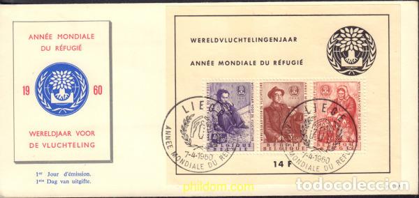 Sellos: 427317 MNH BELGICA 1960 A&Ntilde;O MUNDIAL DEL REFUGIADO