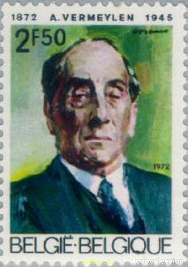 Briefmarken: 84692 MNH BELGICA 1972 CENTENARIO DEL NACIMIENTO DE AUGUSTO VERMEYLEN MIEMBRO DE LA REAL ACADEMIA
