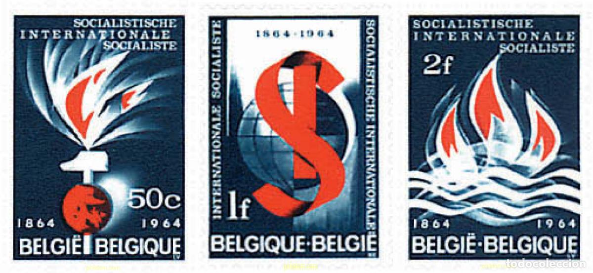 Sellos: 83955 MNH BELGICA 1964 CENTENARIO DE LA INTERNACIONAL SOCIALISTA