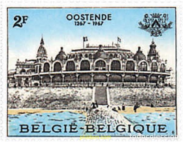 Sellos: 84023 MNH BELGICA 1967 700 ANIVERSARIO DEL ESTATUTO DE CIUDAD DE OSTENDE