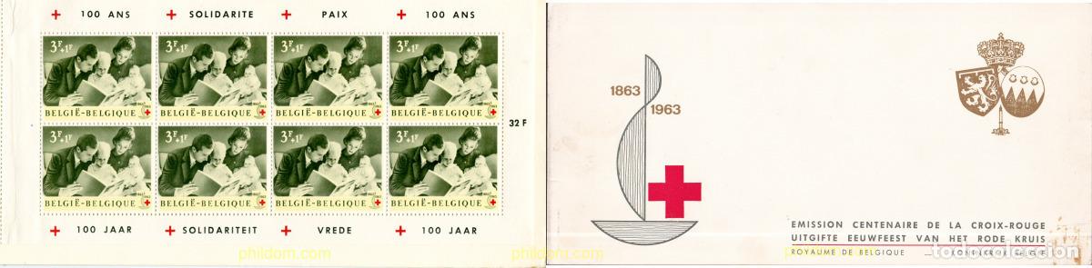 Sellos: 1528 MNH BELGICA 1963 CENTENARIO DE LA CRUZ ROJA INTERNACIONAL