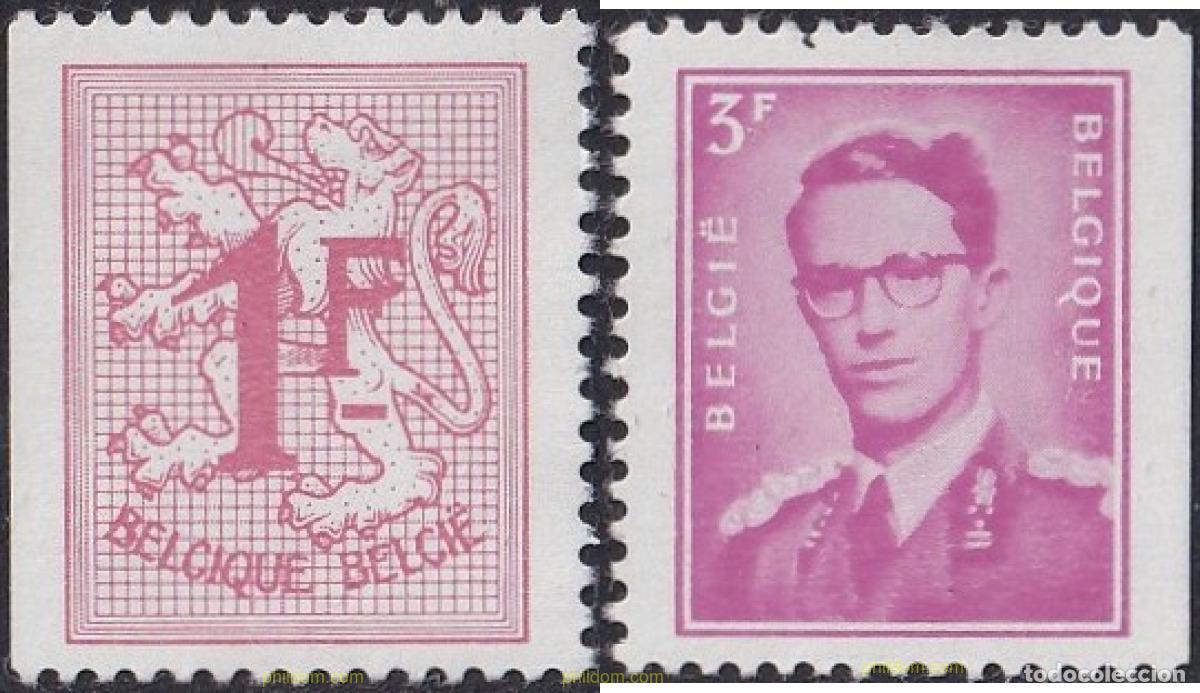 Sellos: 84064 MNH BELGICA 1969 CIFRAS SOBRE LEON HERALDICO Y REY BALDUINO