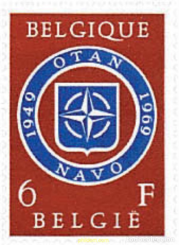 Sellos: 84069 MNH BELGICA 1969 20 ANIVERSARIO ORGANIZACION DEL TRATADO DEL ATLANTICO NORTE