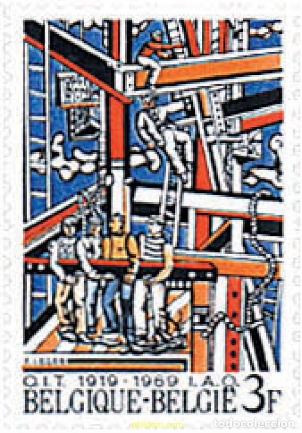 Sellos: 84071 MNH BELGICA 1969 50 ANIVERSARIO DE LA OIT (ORGANIZACION INTERNACIONAL DEL TRABAJO)