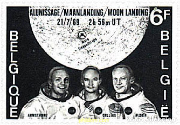 Sellos: 84342 MNH BELGICA 1969 PRIMER ALUNIZAJE DEL APOLLO 11