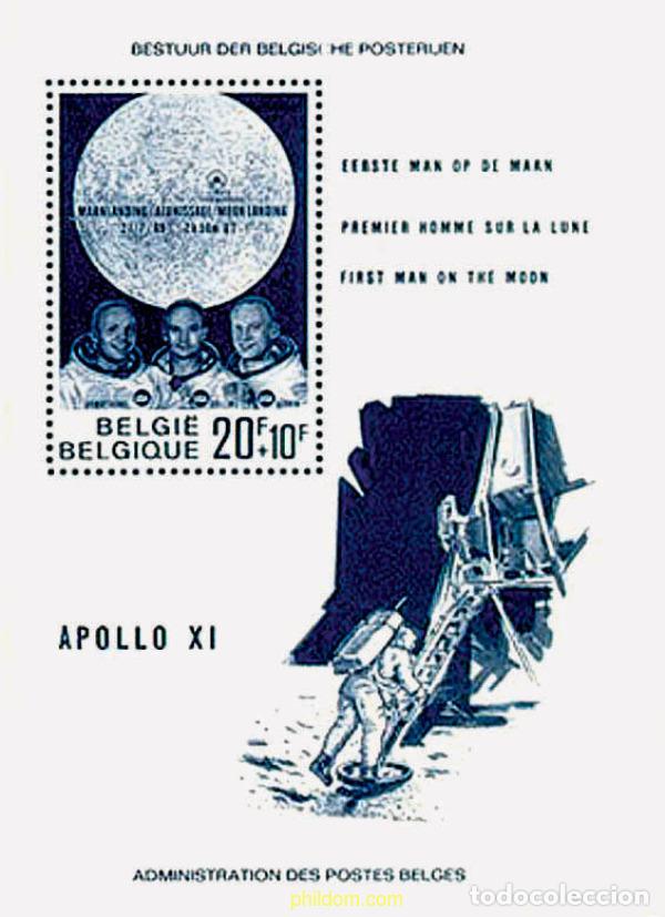 Sellos: 84343 MNH BELGICA 1969 PRIMER ALUNIZAJE DEL APOLLO 11
