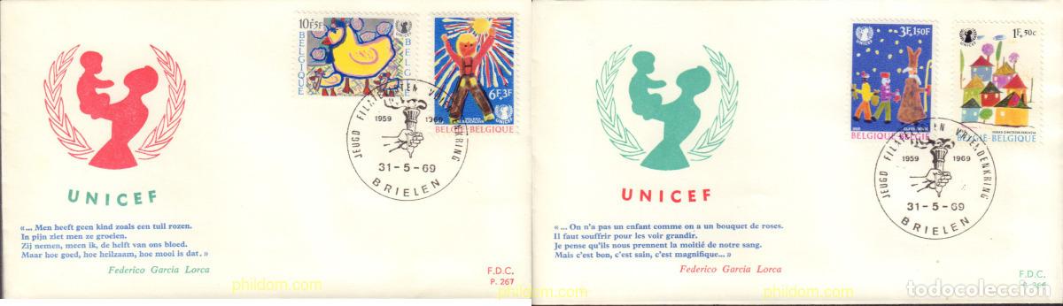 Sellos: 427453 MNH BELGICA 1969 PRO OBRAS FILANTROPICAS. UNICEF