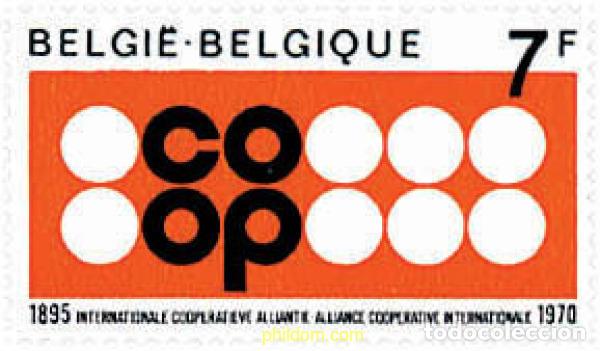 Stamps: 84087 MNH BELGICA 1970 75 ANIVERSARIO DE LA ALIANZA COOPERATIVA INTERNACIONAL