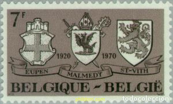 Sellos: 84630 MNH BELGICA 1970 50 ANIVERSARIO DE LA RE INTEGRACION DE LOS CANTONES DE EUPEN, MALMEDY Y SAIN
