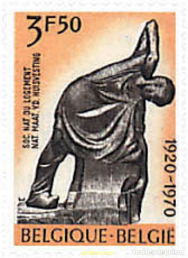 Sellos: 84097 MNH BELGICA 1970 50 ANIVERSARIO DE LA SOCIEDAD NACIONAL DEL ALOJAMIENTO