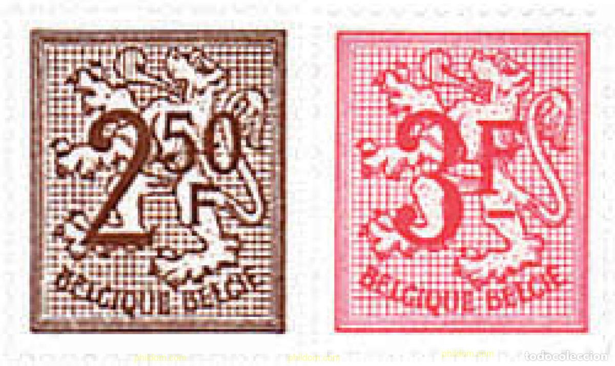 Sellos: 84624 MNH BELGICA 1970 CIFRA SOBRE LEON HERALDICO