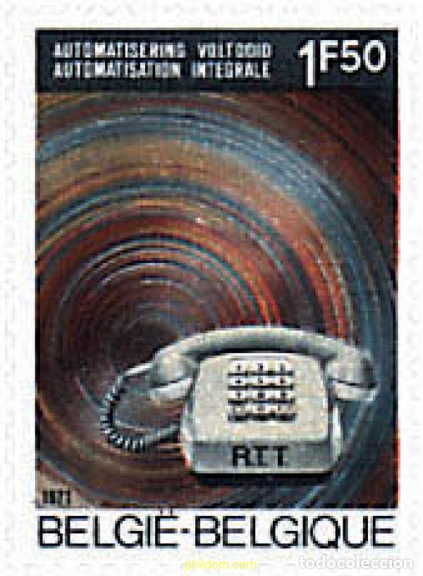Sellos: 77809 MNH BELGICA 1971 AUTOMATIZACION INTEGRAL DE LA RED TELEFONICA BELGA