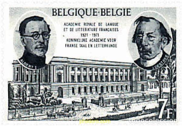 Sellos: 84176 MNH BELGICA 1971 50 ANIVERSARIO DE LA REAL ACADEMIA DE LA LENGUA Y LITERATURA FRANCESA
